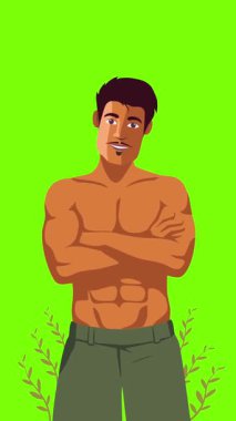 lgbt gurur ayı olay videosu için canlandırılmış LGBT karakteri yeşil ekran görüntüleri