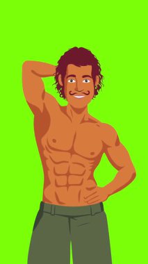 lgbt gurur ayı olay videosu için canlandırılmış LGBT karakteri yeşil ekran görüntüleri