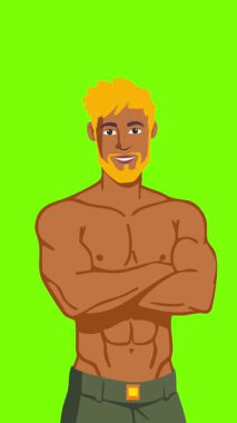 lgbt gurur ayı olay videosu için canlandırılmış LGBT karakteri yeşil ekran görüntüleri