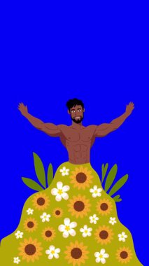 lgbt gurur ayı olay videosu için canlandırılmış LGBT karakteri yeşil ekran görüntüleri