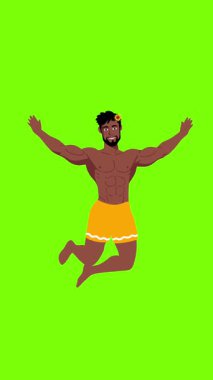 lgbt gurur ayı olay videosu için canlandırılmış LGBT karakteri yeşil ekran görüntüleri