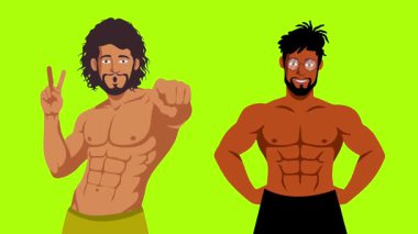 lgbt gurur ayı olay videosu için canlandırılmış LGBT karakteri yeşil ekran görüntüleri