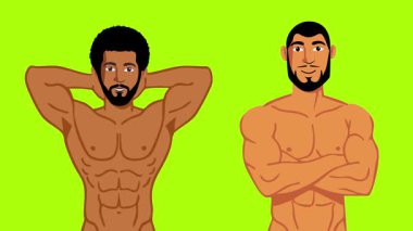 LGBT gay karakter gurur bayrağı animasyonu