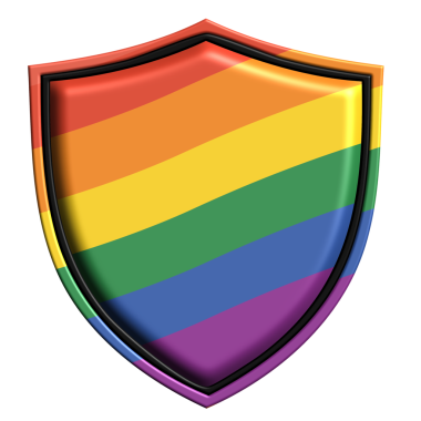 LGBT bayrak simgesi, karikatür tarzı