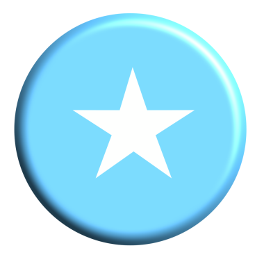 3 d Somali bayrağı, basit simge tarzı