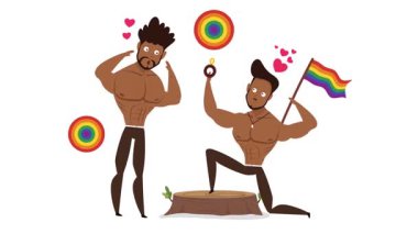 Mutlu gurur ayı gay LGBTQ video animasyonu