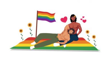 Mutlu gurur ayı gay LGBTQ video animasyonu