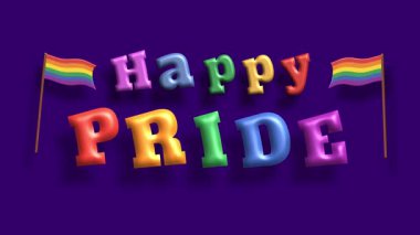 Mutlu gurur ayı gay LGBTQ video animasyonu