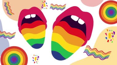 Mutlu gurur ayı gay LGBTQ video animasyonu