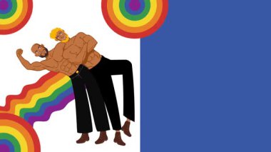 happy pride month gay LGBTQ video animation
