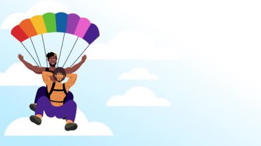 Mutlu gurur ayı gay LGBTQ video animasyonu