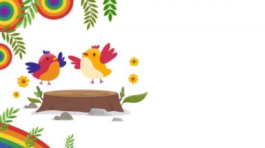 Mutlu gurur ayı gay LGBTQ video animasyonu