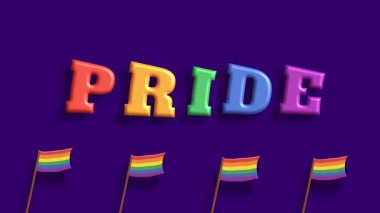 Mutlu gurur ayı gay LGBTQ video animasyonu