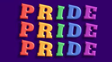 Mutlu gurur ayı gay LGBTQ video animasyonu