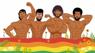 Mutlu gurur ayı gay LGBTQ video animasyonu