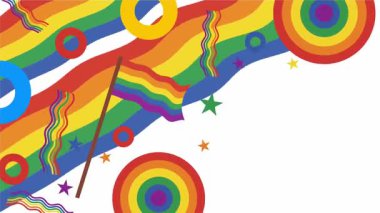 Mutlu gurur ayı gay LGBTQ video animasyonu