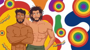 Mutlu gurur ayı gay LGBTQ video animasyonu