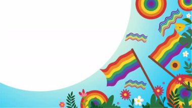 Mutlu gurur ayı gay LGBTQ video animasyonu