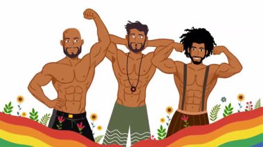 Mutlu gurur ayı gay LGBTQ video animasyonu