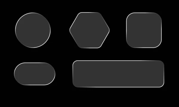 boş siyah düğmeler seti