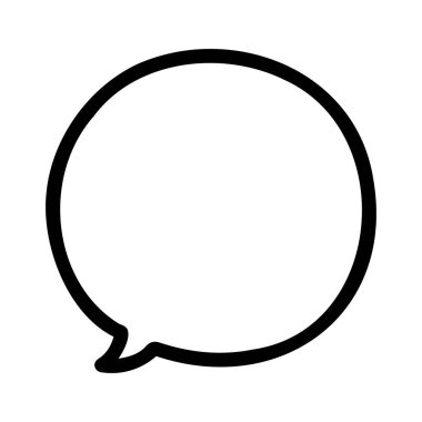 Sohbet ileti simgesi, vektör illüstrasyonu