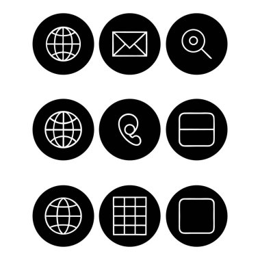 Seo ve teknoloji simgesinin vektör illüstrasyonu