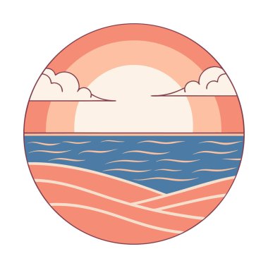 Dalgalı deniz ve bulutlar