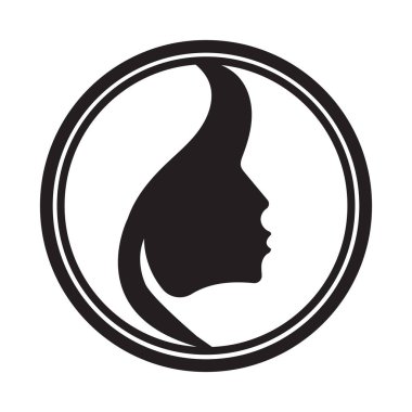 kız saç ikonu, basit stil