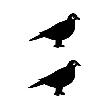 kuş simgesi vektörü beyaz arkaplanda izole edildi