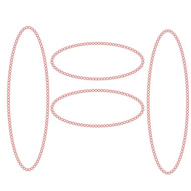 Kırmızı kalbin vektör çizimi