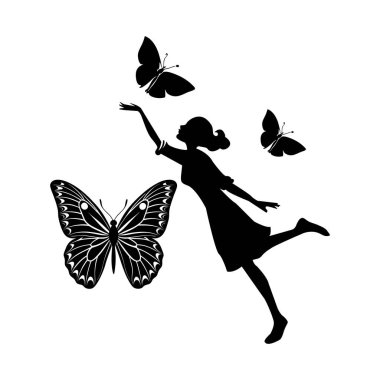 Beyaz arka plan üzerinde kadın silüeti vektör.