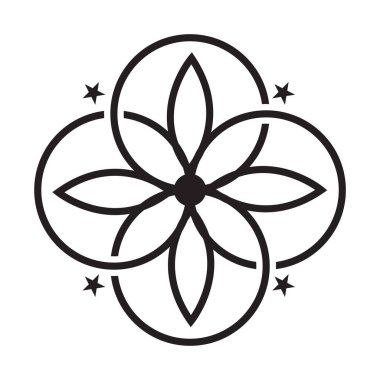 Çiçek ikonu. vektör illüstrasyonu