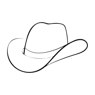 Şapka ikonu. İnce çizgi tasarımı. vektör grafiği.