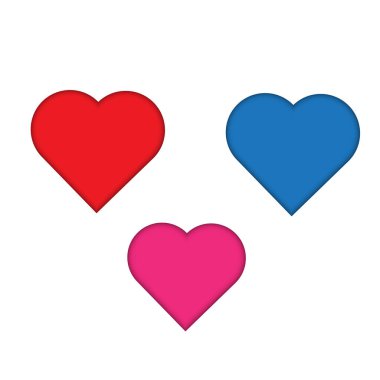 vektör kalp simgesi belirlendi