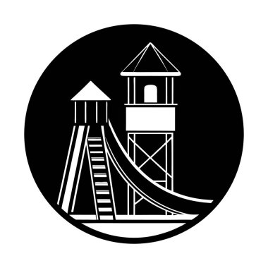 Bir bina simgesinin vektör illüstrasyonu