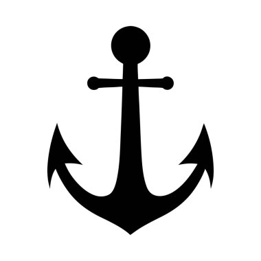 Çapa düzlüğü simgesi, vektör illüstrasyonu