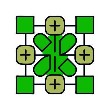 Beyaz arkaplanda izole yonca simgesi, yonca işareti, mobil sembol