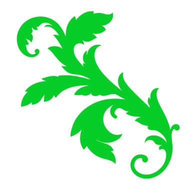 yeşil yapraklar, illüstrasyon, beyaz arkaplan üzerindeki vektör.