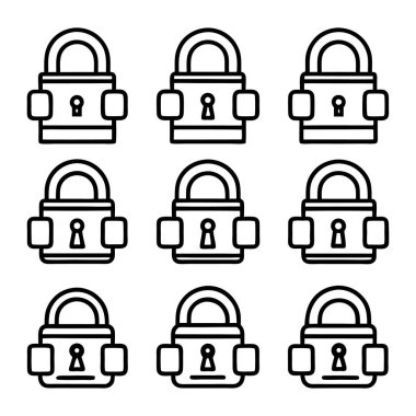 kilit simgeleri ayarlandı, dış hat biçimi