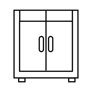 Modern b 'nin vektör illüstrasyonu kapı simgesinden yoksun