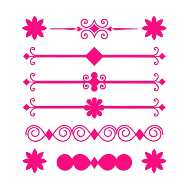 Süslü çiçek çerçevelerinin vektör çizimi