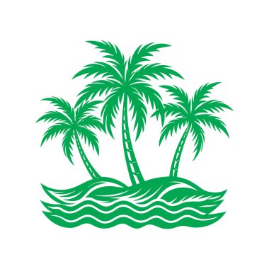 Palmiye ağaçları vektör illüstrasyon tasarımlı palmiyeler