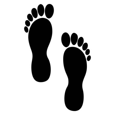 footprint vector icon design.