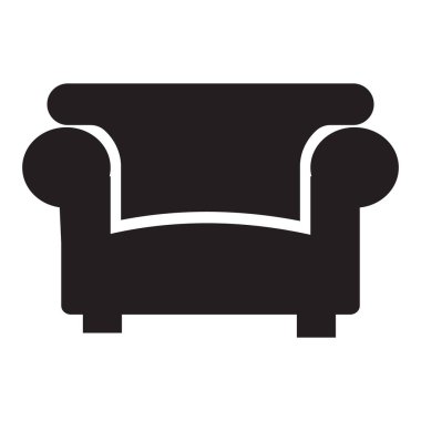 Sandalye Düz Vektör Simgesi