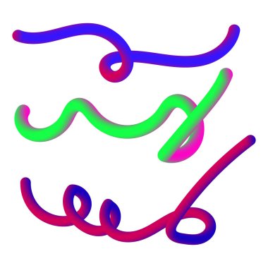 Beyaz arka planda renkli kurdele. vektör