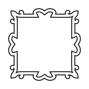 Bir çerçeve vektör tasarımının izole edilmiş çizgisi
