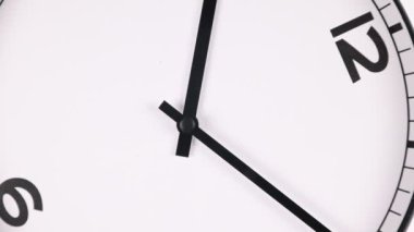 Spinning white analog clock hands on an angle with numbers showing intermittently