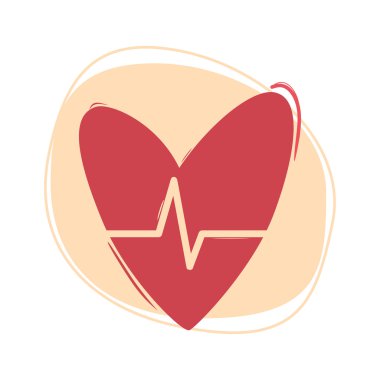 kalp atışı vektör simgesi  