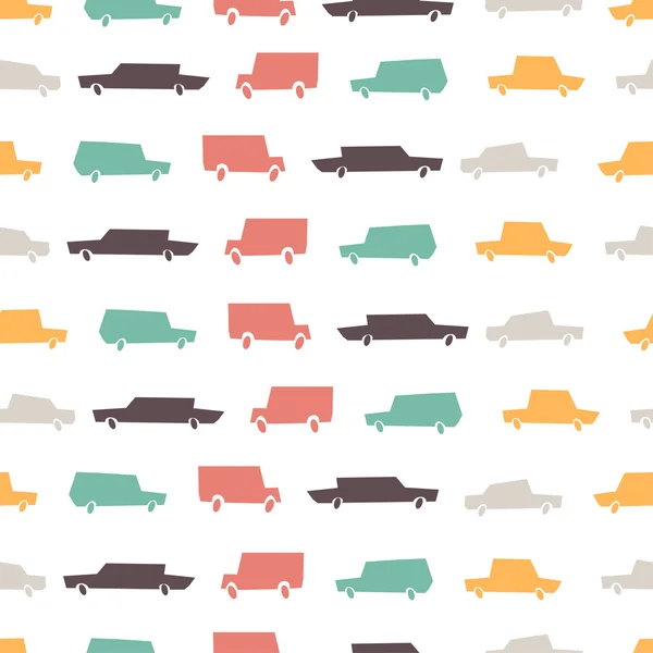 Car vector pattern. Seamless background with cars — Stock Photo, Image