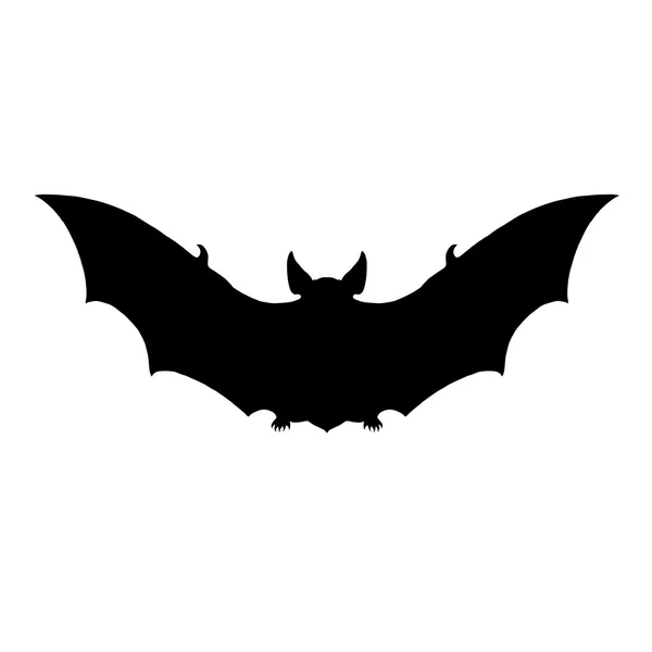 Pipistrello nero silhouette vettoriale illustrazione — Vettoriale Stock